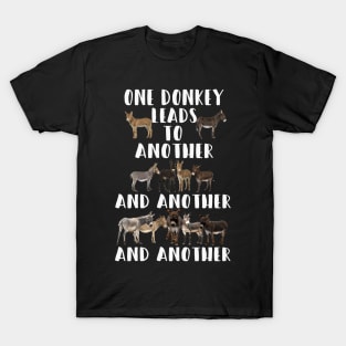 one donkey leads to another and another T-Shirt